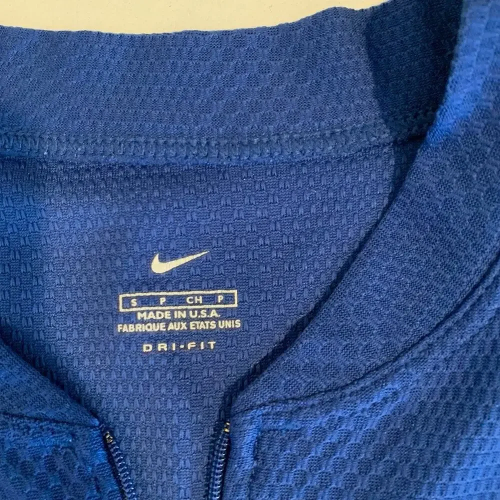 Vintage Nike Shirt‎ Womens S Small Harbor Dri Fit Short Sleeve 1/4 Zip Textured